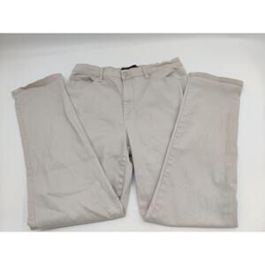 Gloria Vanderbilt Pants Women's Size 12 Light Khaki Straight Leg Hi Waist Amanda